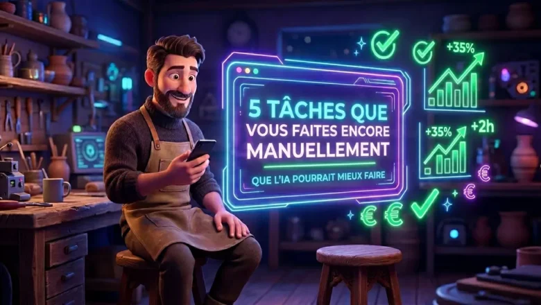 IA pour artisans et commerçants : 5 tâches que vous faites encore à la main (et qui devraient être automatisées)